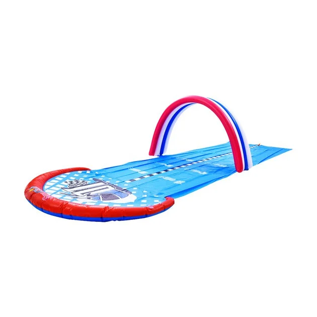 16' 2-Person Inflatable Ground Race Track Water Slide