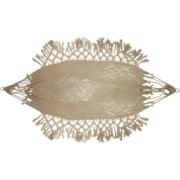 78" x 31"Macrame Hammock with Patterned Tassels