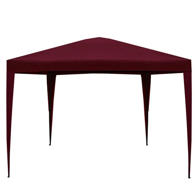 10' x 10' Pop-Up Outdoor Canopy Gazebo - Burgundy