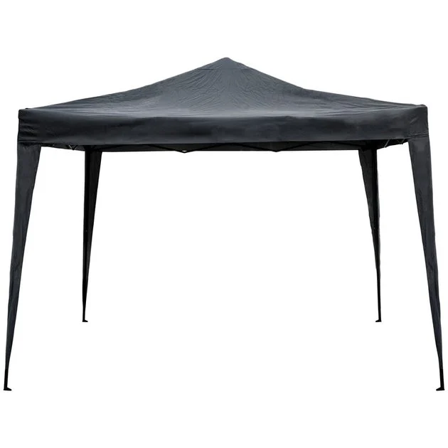 10' x 10' Pop-Up Outdoor Canopy Gazebo - Charcoal Gray