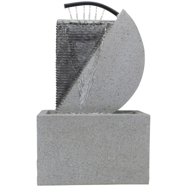 20" Modern Style Rainfall Outdoor Water Fountain