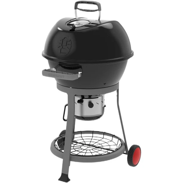 Grill Cookout Charcoal with Removable Ash Collection Cover and 12 Piece Tool Set Black