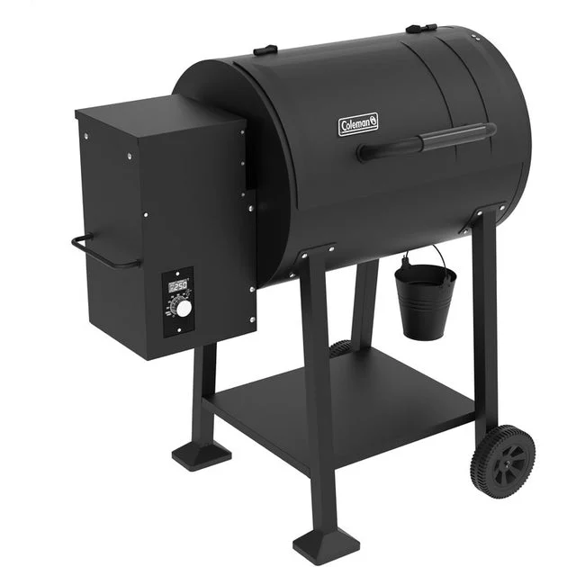 Grill Cookout Wood Pellet with Cover Black Satin