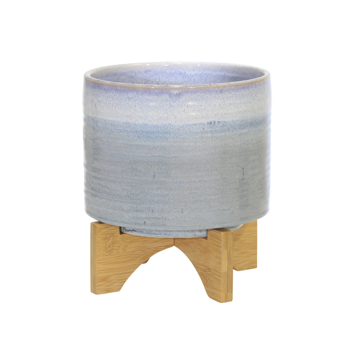Sagebrook Home 14485-05 8" Ceramic Planter On Stand, Blue Fade