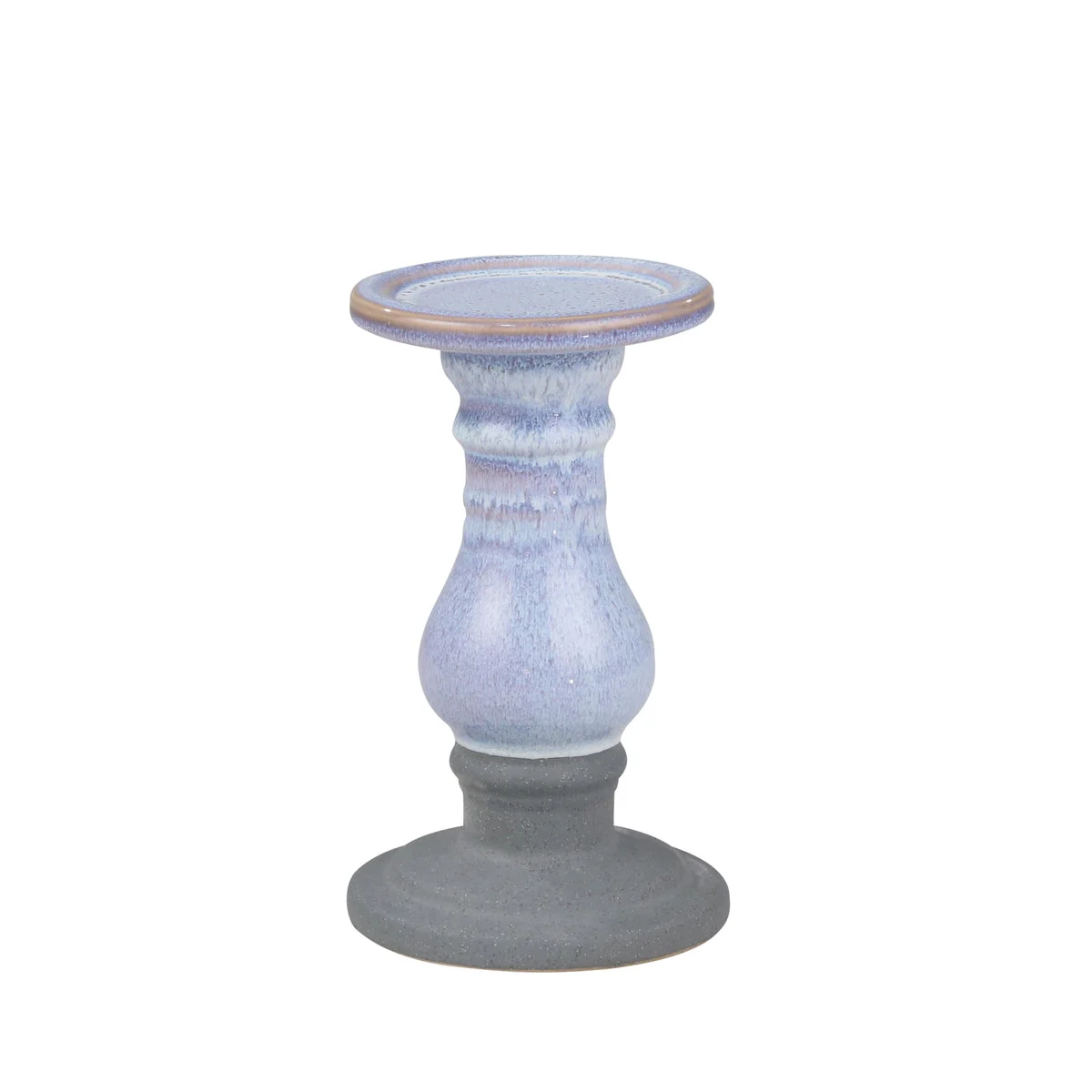 Sagebrook Home Ceramic 8`` Candle Holder, Blue