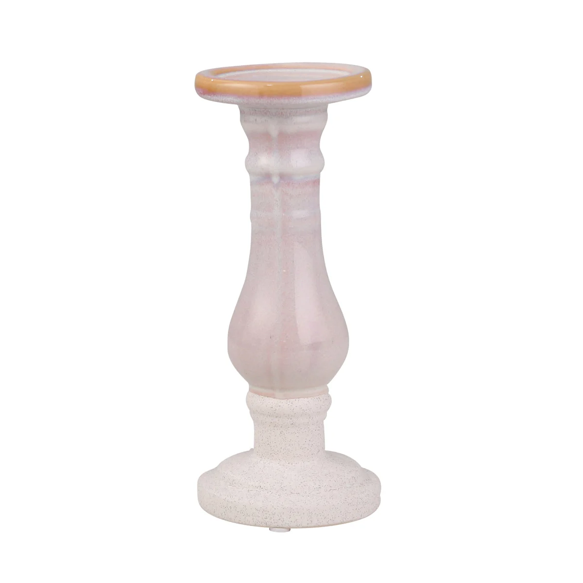 Sagebrook Home Ceramic 11`` Candle Holder, Cream