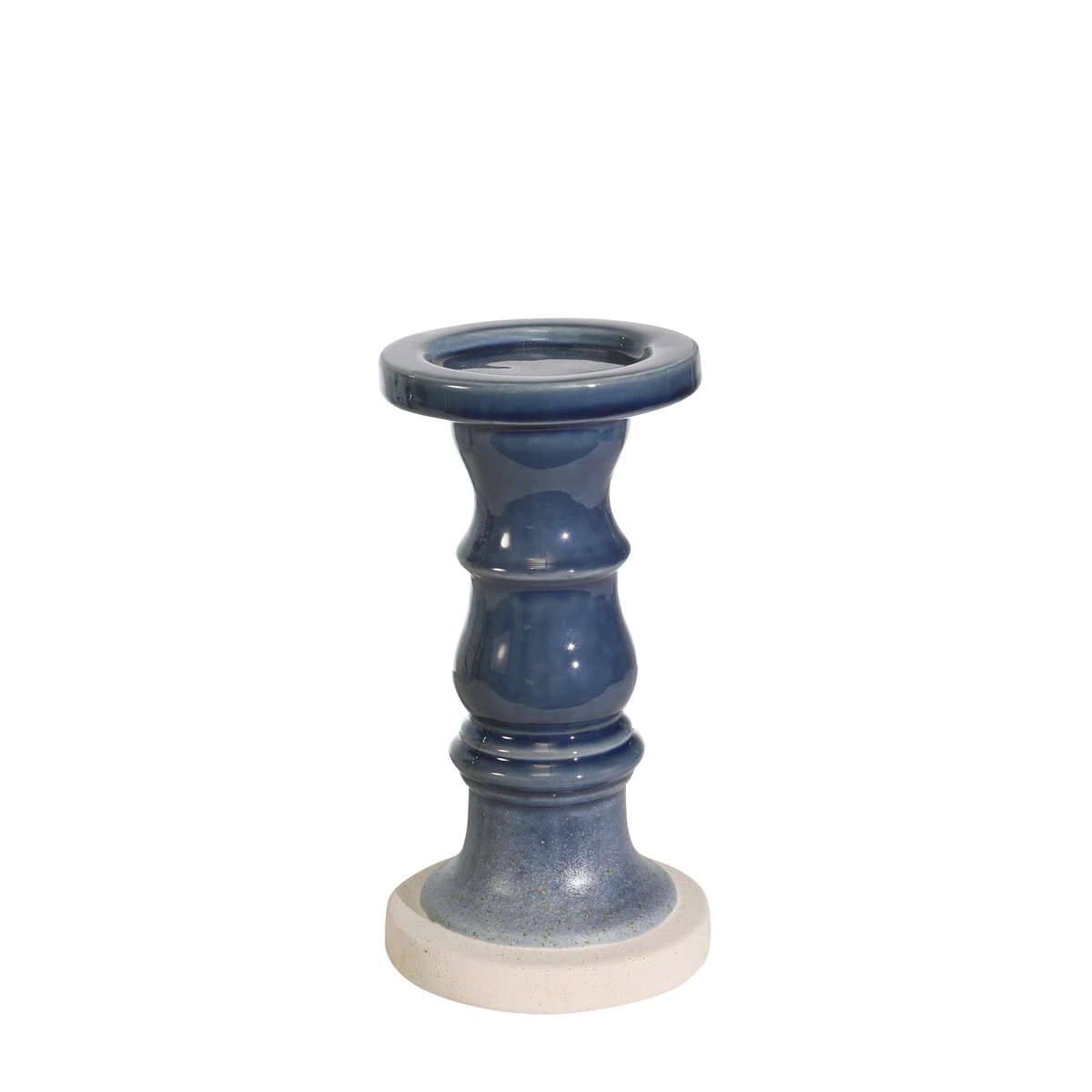 Sagebrook Home 14506-03 10" Ceramic Candle Holder, Blue Fade Matt Rf