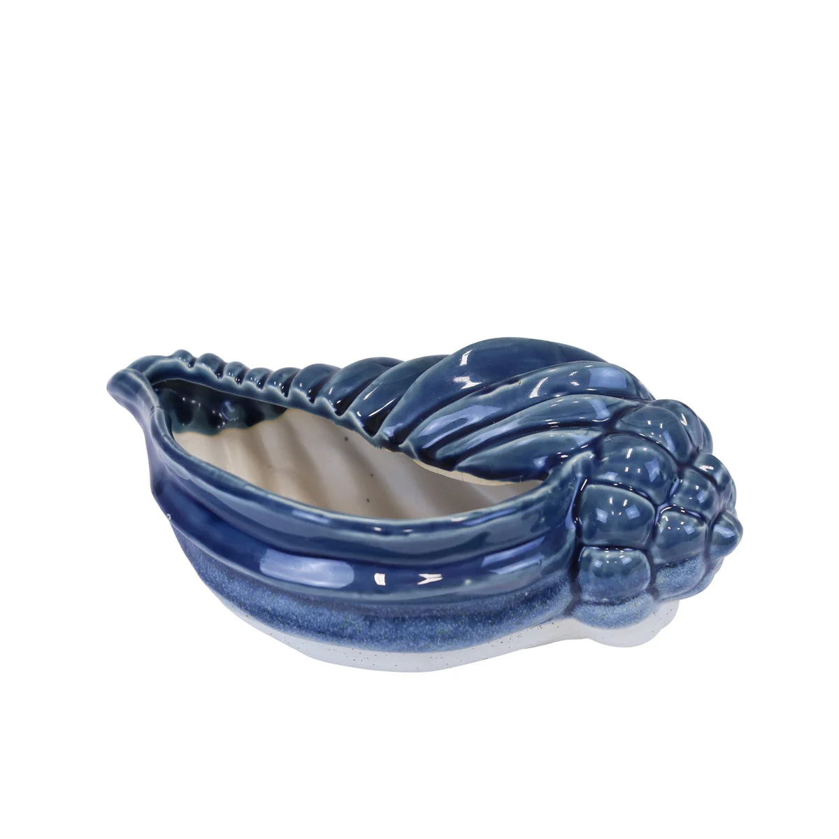 Sagebrook Home Ceramic 11`` Seashell,Gray Blue
