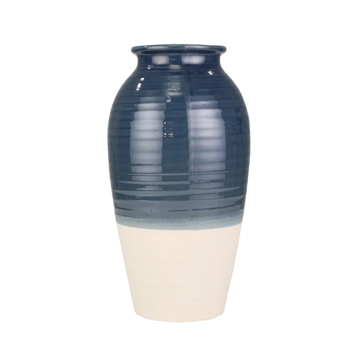 Sagebrook Home Ceramic 20`` Vase, Blue/White