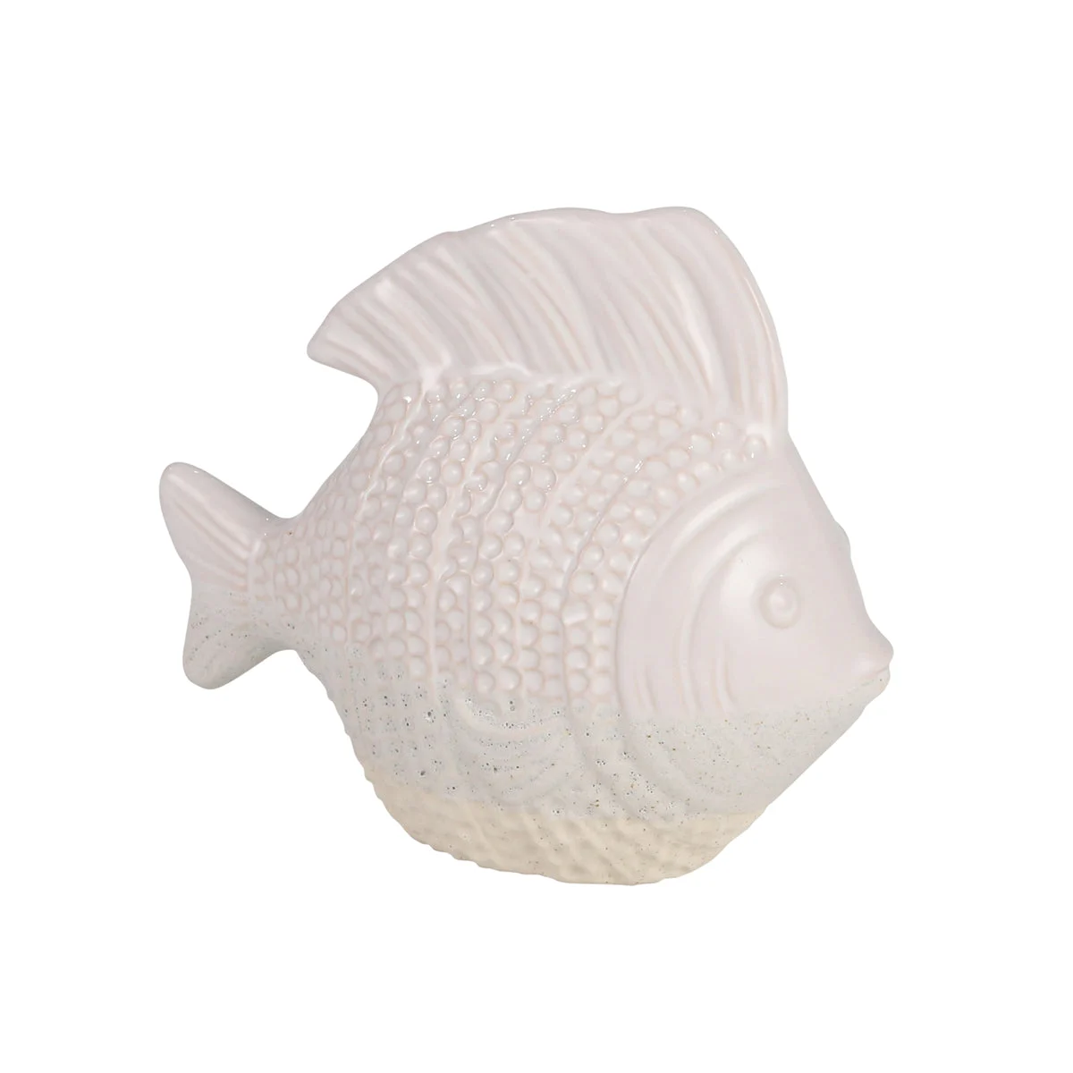 Sagebrook Home Ceramic 9`` Fish, Ivory
