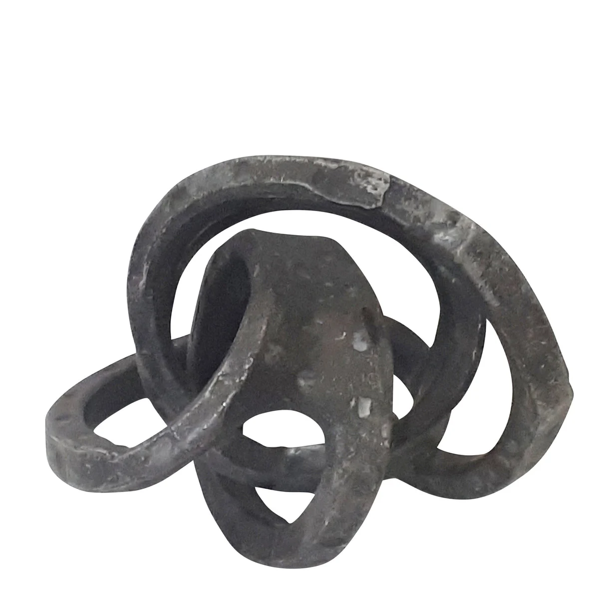 Sagebrook Home Aluminum Knot Sculpture, 7", Black