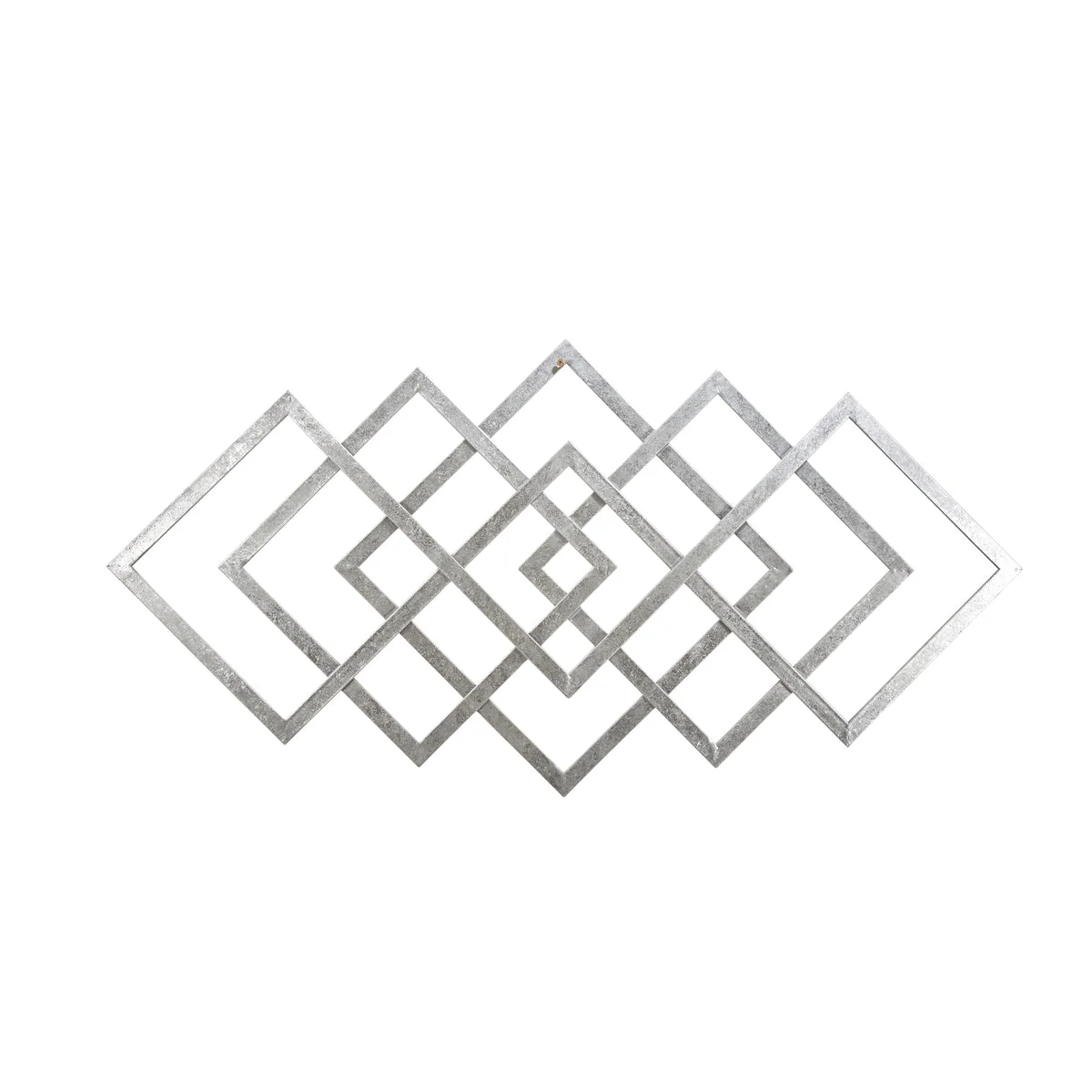 Sagebrook Home 14599-01 40" Diamond Metal Wall Decor, Silver, Wb