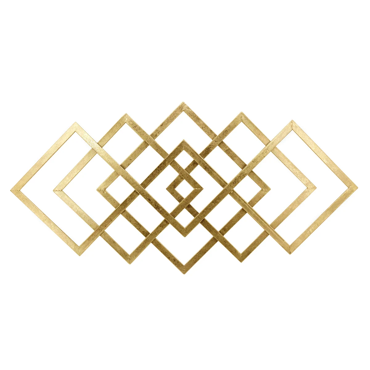 Sagebrook Home Metal 40`` Diamond Wall Decor, Gold Wb