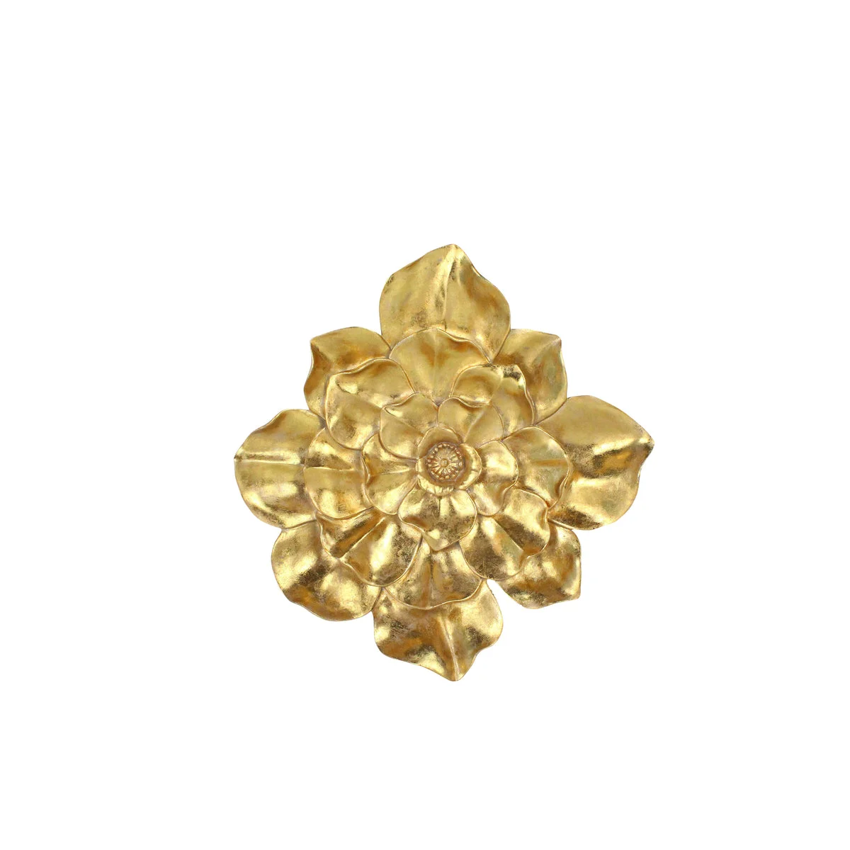 Sagebrook Home Resin 13`` Wall Flower, Gold
