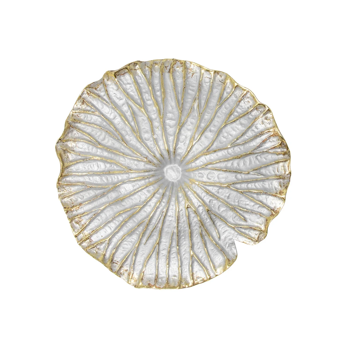 Sagebrook Home Polyresin 10`` Lotus Wall Decor, Silver/Gold