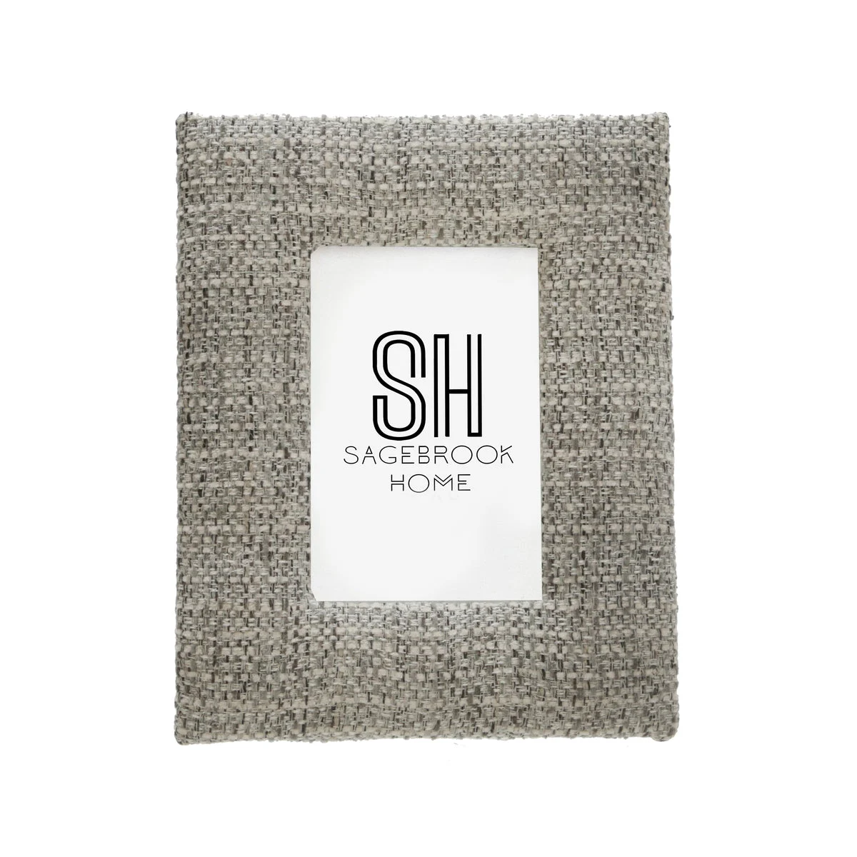 Sagebrook Home Metal Boucle Photo Frame, Gray