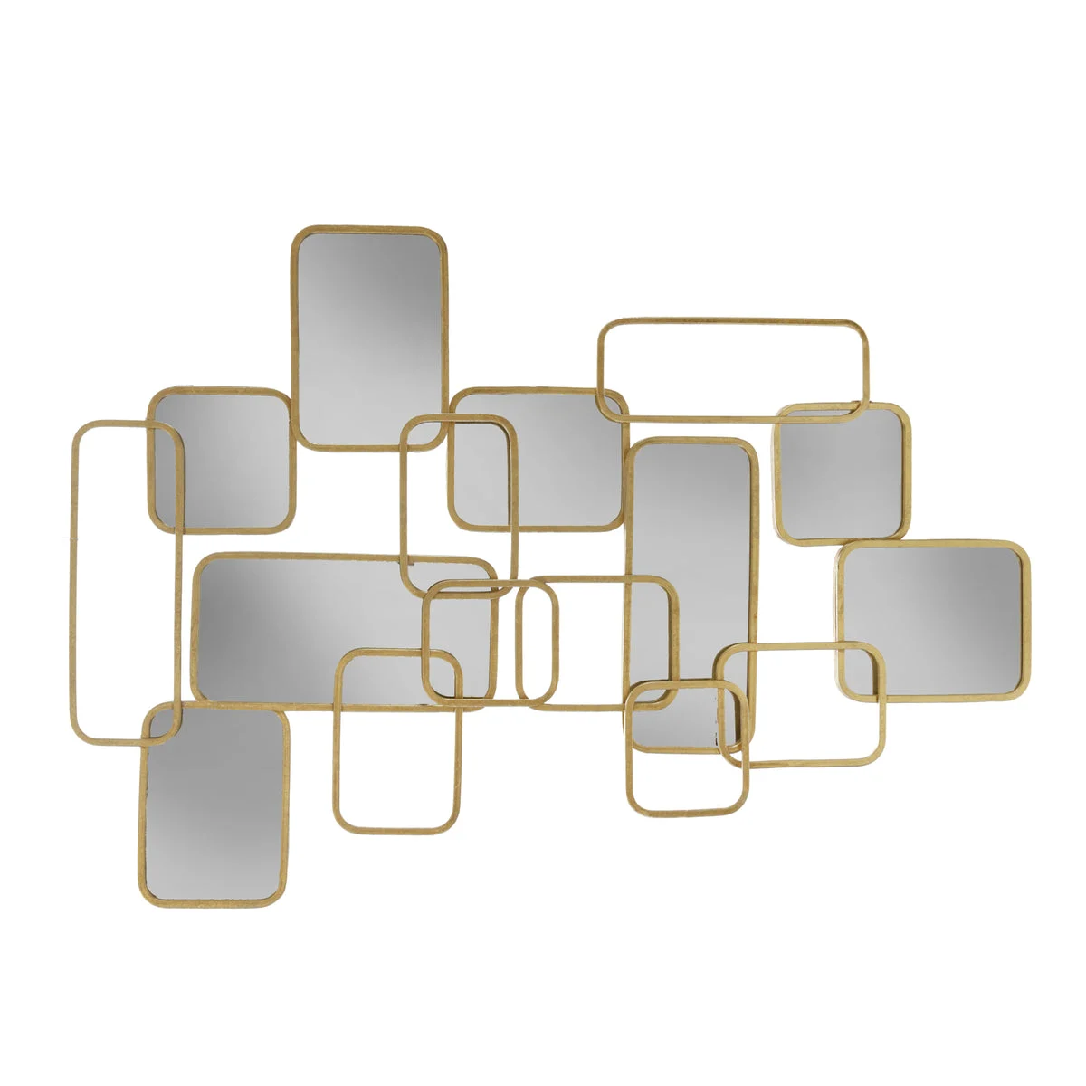 Sagebrook Home 15393-01 39" Metal Abstract Mirrored Wall Decor, Gold