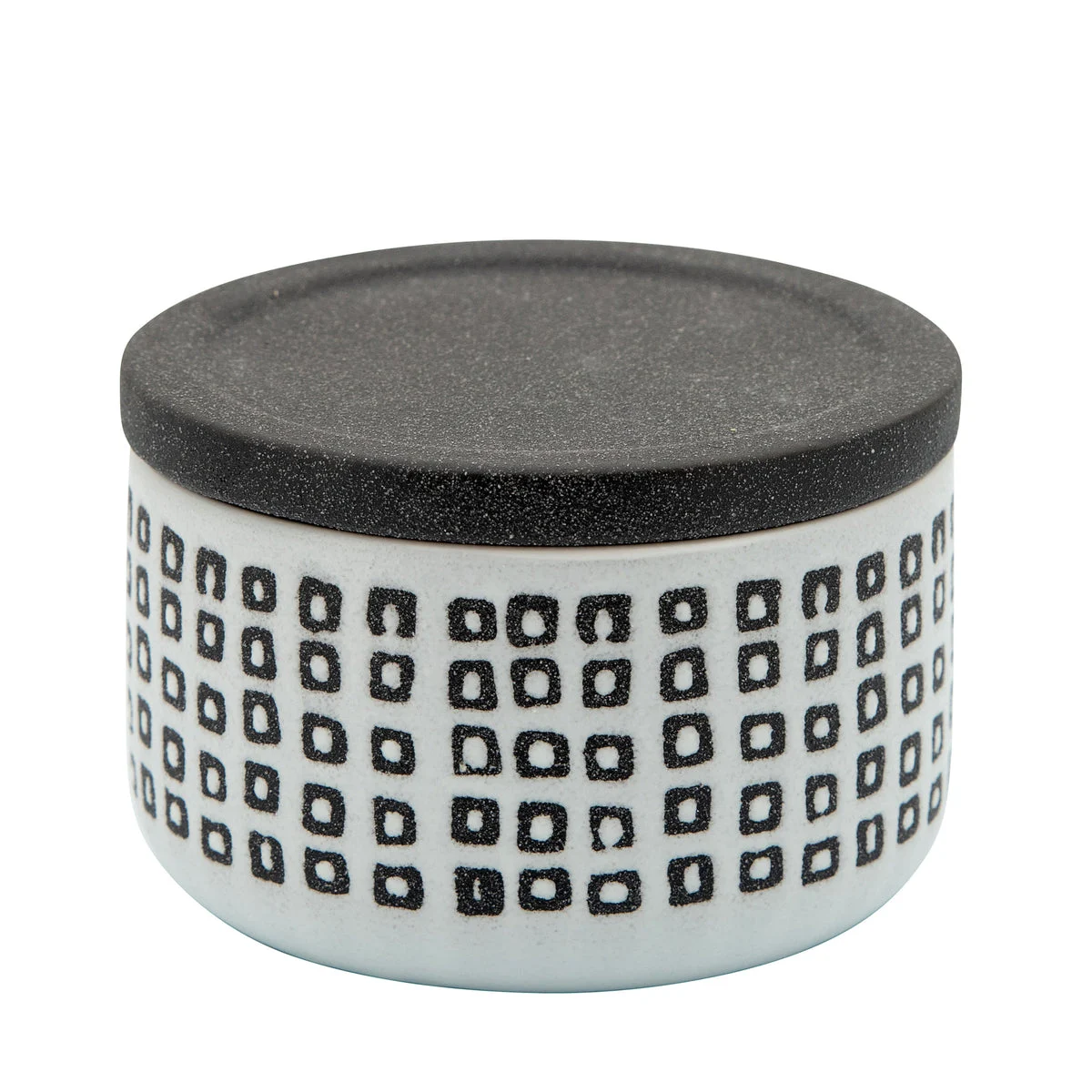 Sagebrook Home 15428-05 5" Ceramic Covered Dotted Jar, Black