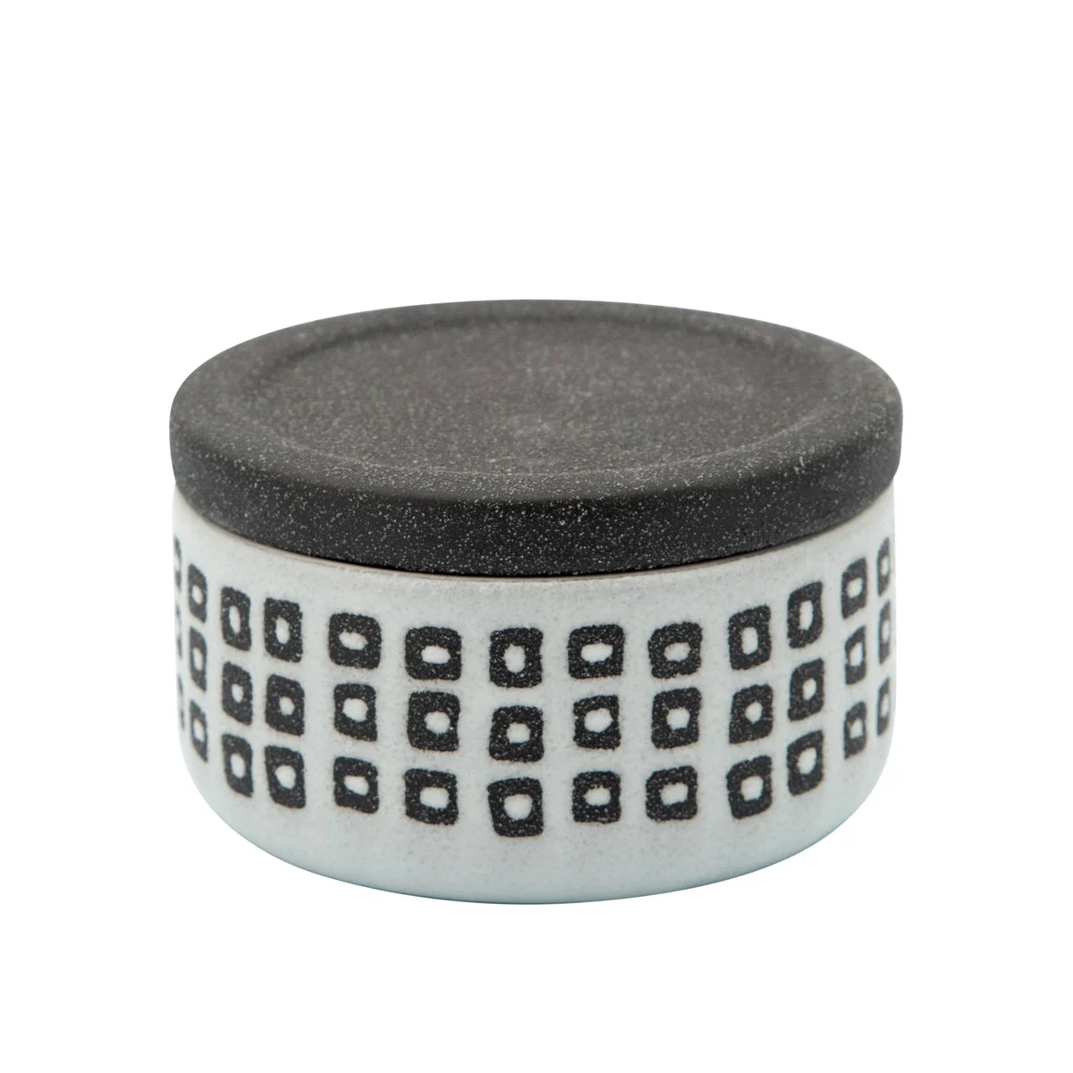 Sagebrook Home 15428-06 4" Ceramic Covered Dotted Jar, Black