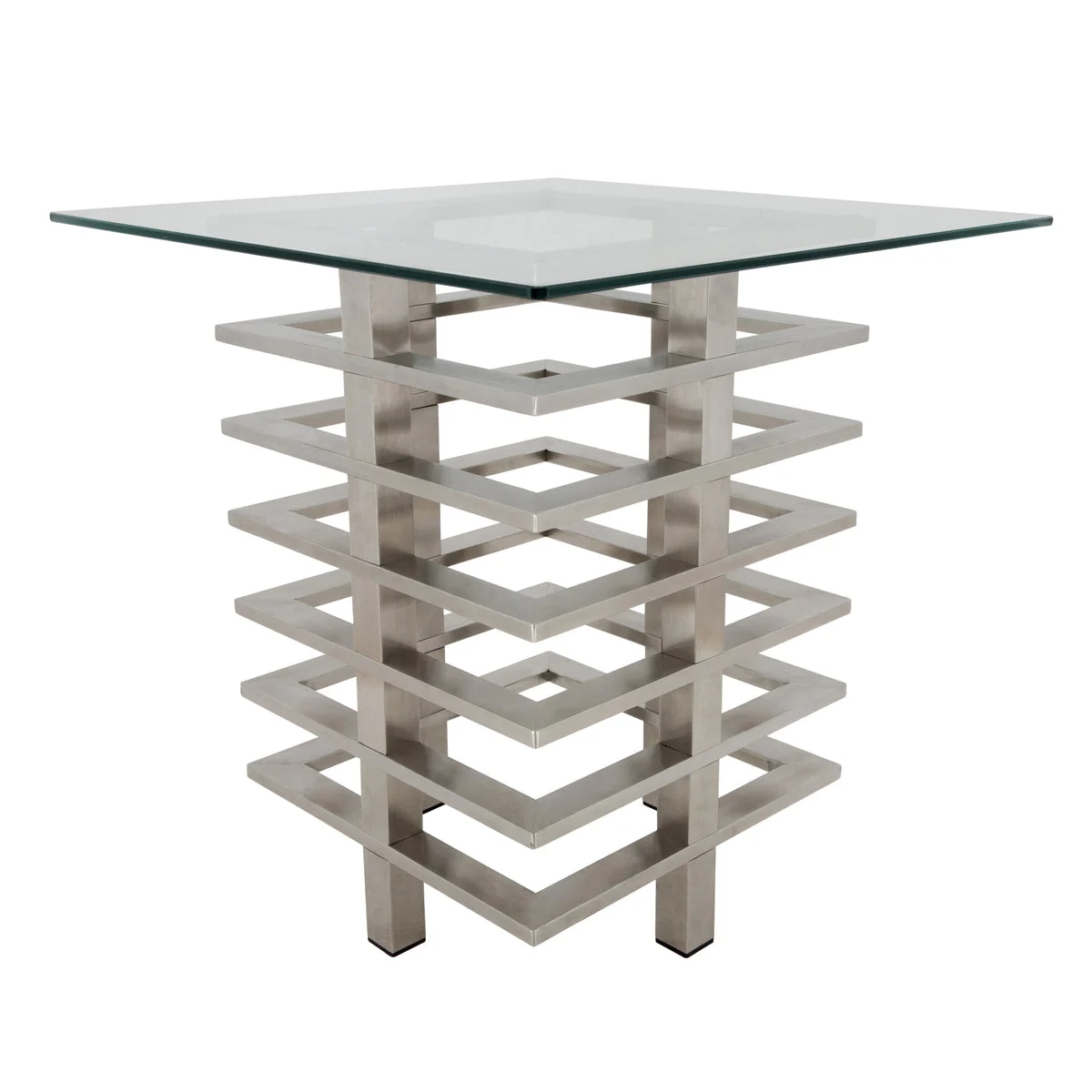Sagebrook Home Metal Stacked Side Table, Silver