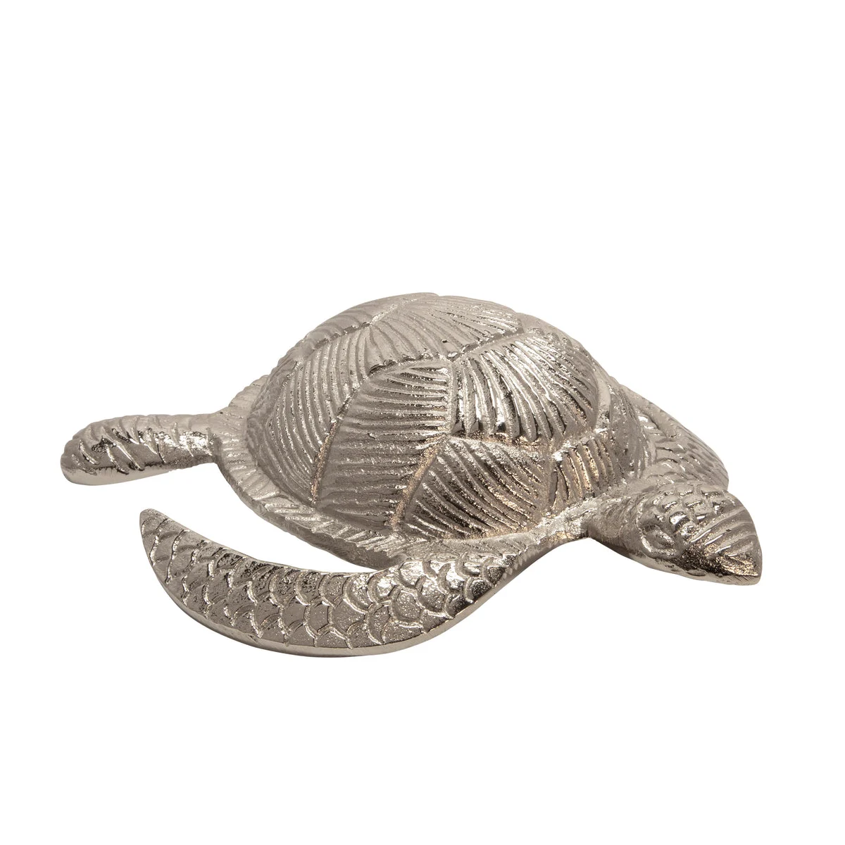 Sagebrook Home Metal 11.5" Turtle, Silver