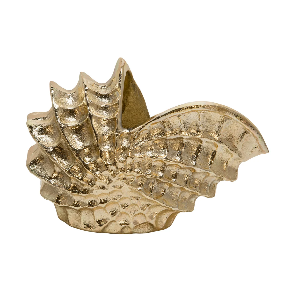Sagebrook Home Metal 10" Shell, Gold