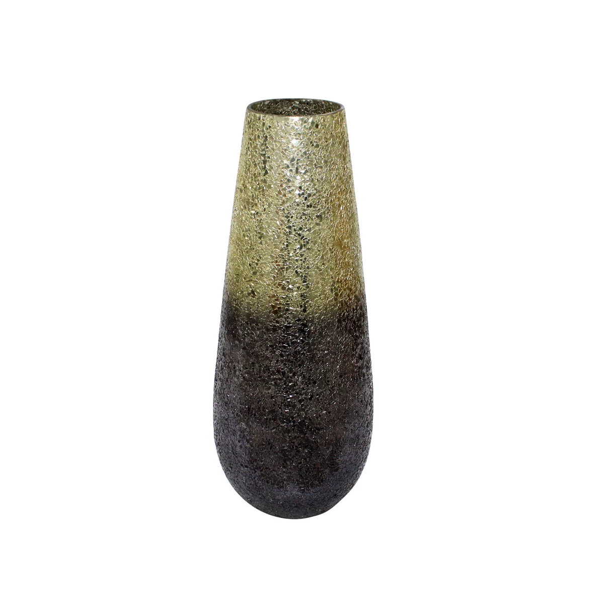 Sagebrook Home 15503-01 18" Crackled Vase, Gray Ombre