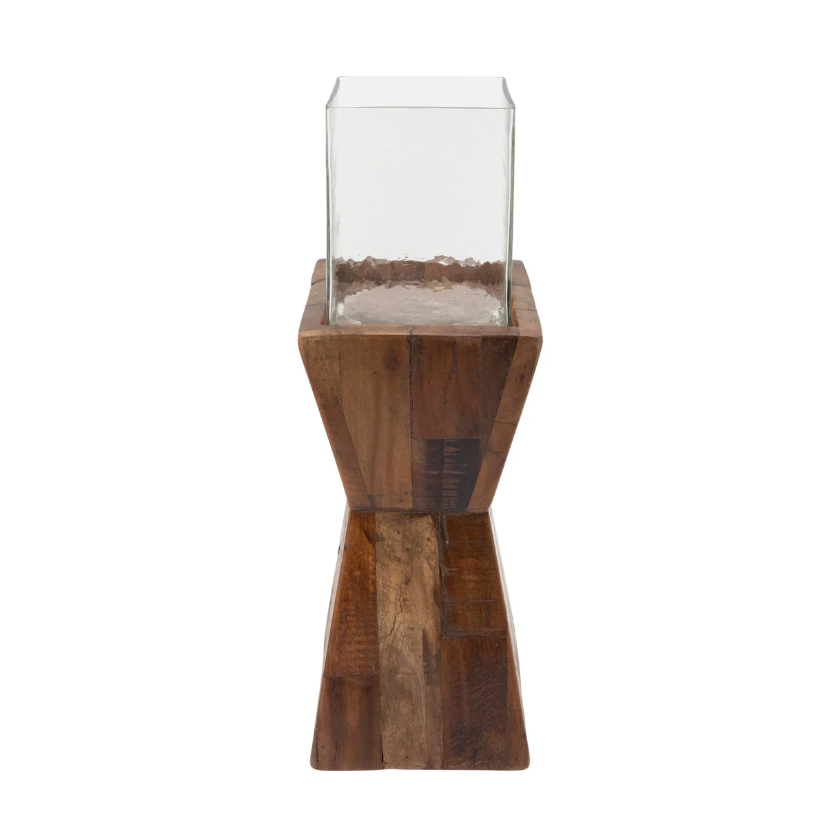 Sagebrook Home 15522-02 24.5" H Hurricane On A Dimensional Stand, Brown