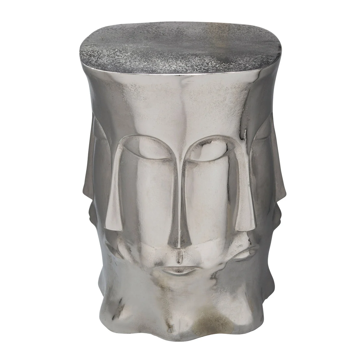 Sagebrook Home Metal Multi Faced Stool, Silver