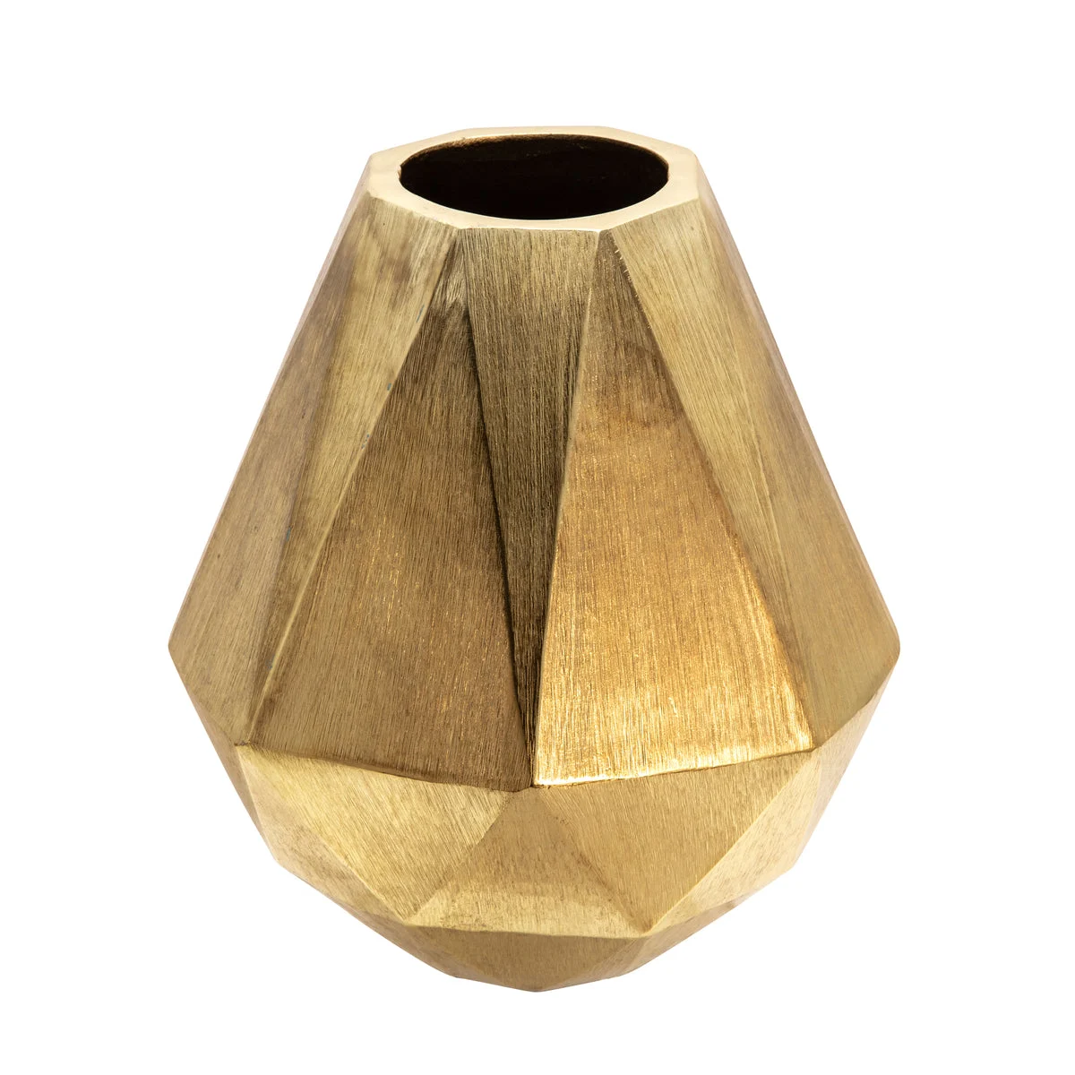 Sagebrook Home 10" Geometric Deco Vase, Gold