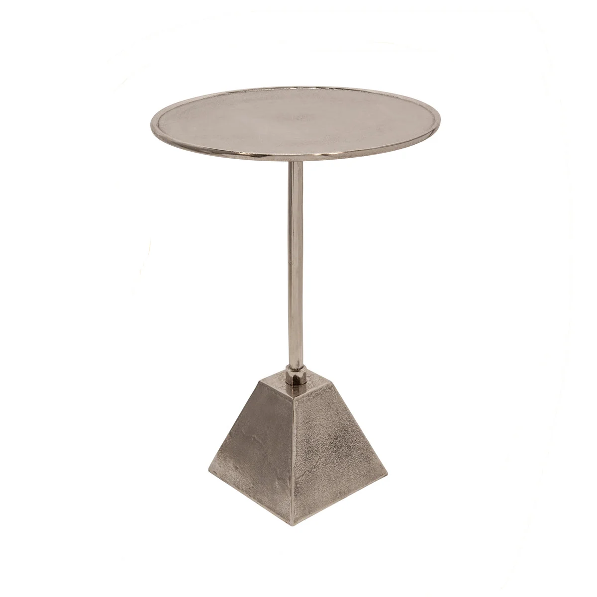Sagebrook Home 23`` Metal Side Table, Nickel-Kd