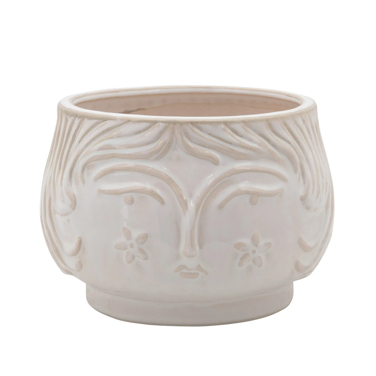 Sagebrook Home 7" Grandma Planter, White