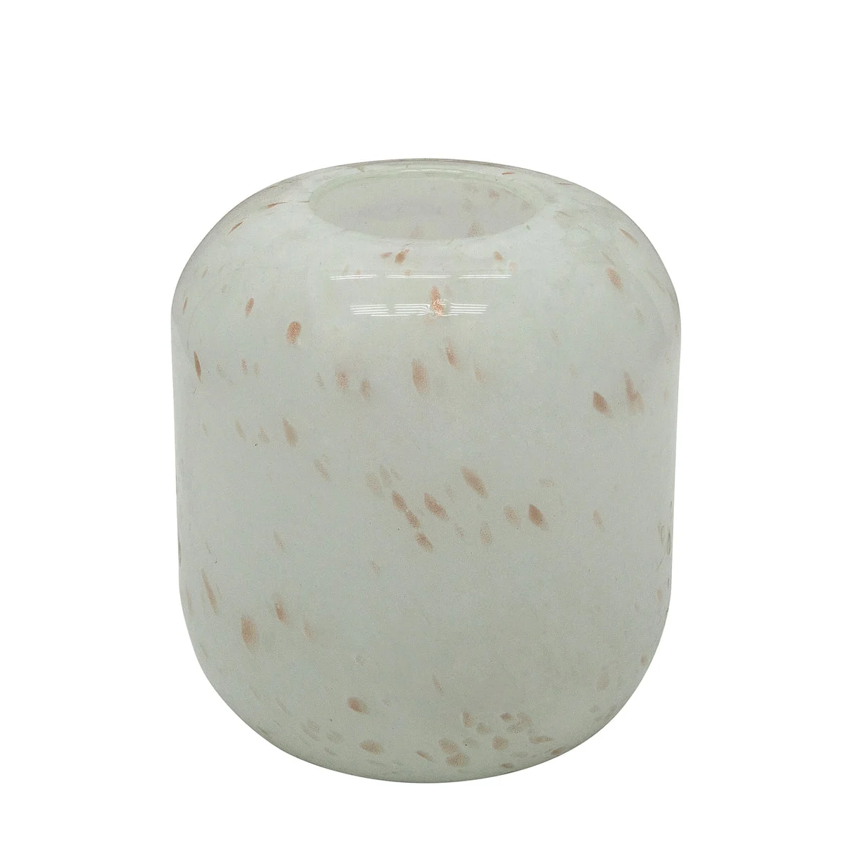 Sagebrook Home 15939-02 8" H Glass, Speckled Vase, Beige
