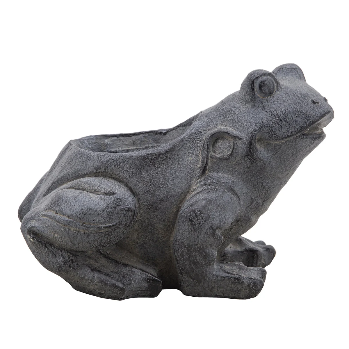 Sagebrook Home 15968-02 8" Resin, Frog Planter, Black