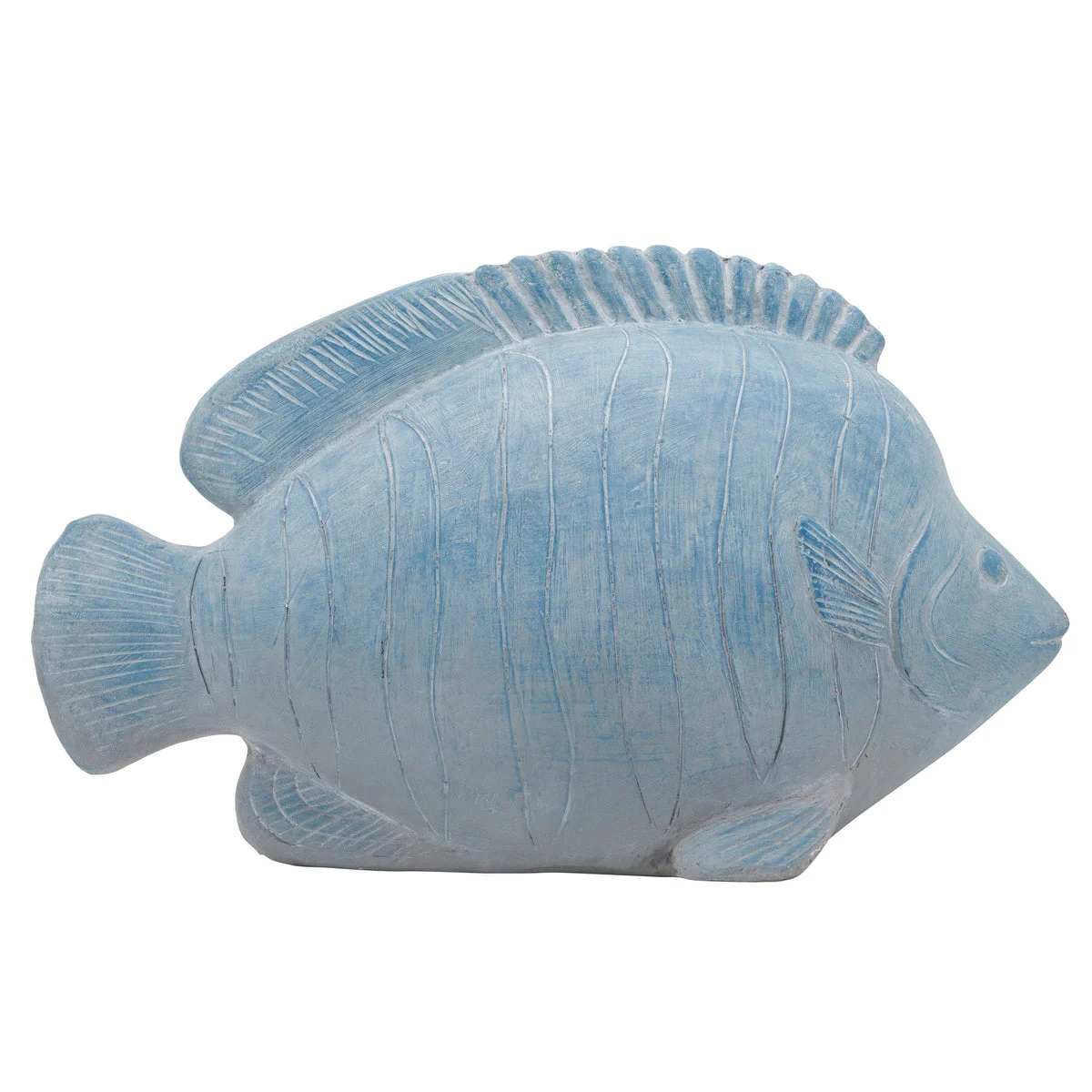 Sagebrook Home 15983-02 12"H Resin, Fish Deco, Blue