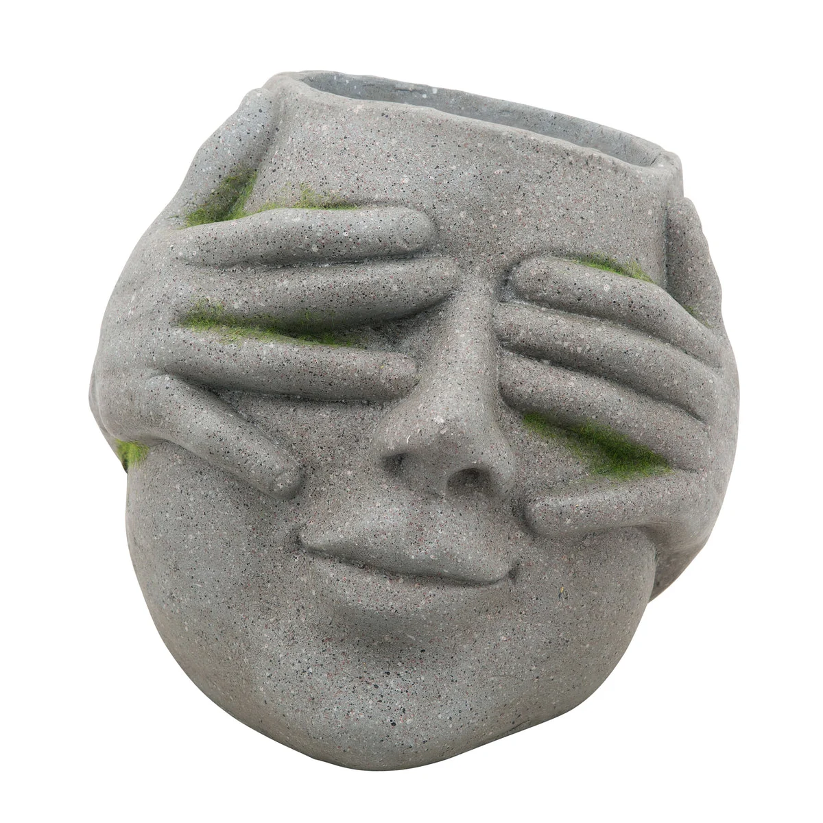 Sagebrook Home Resin, 9"H No See Planter, Gray