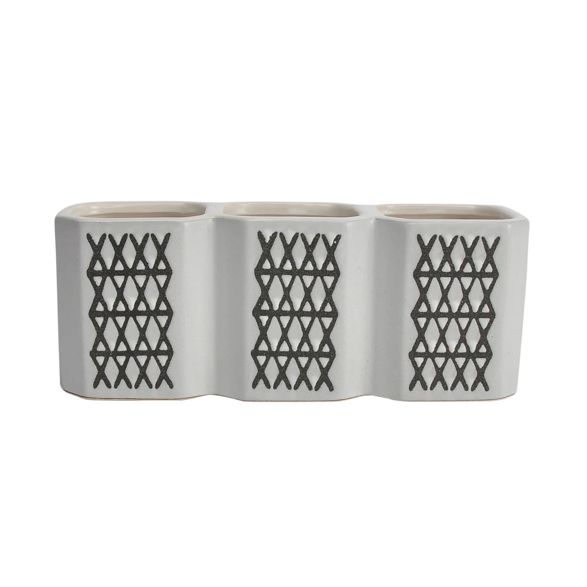 Sagebrook Home 3-Cup X-Pen Holder, Black
