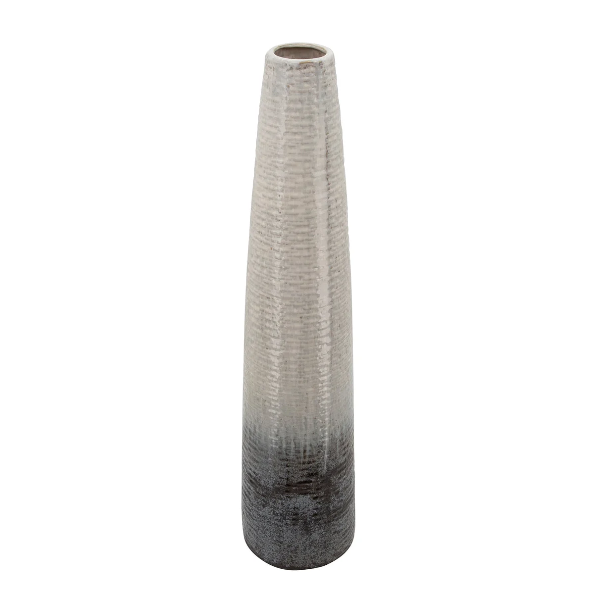 Sagebrook Home 31"H Textured 2-Tone Vase, Beige