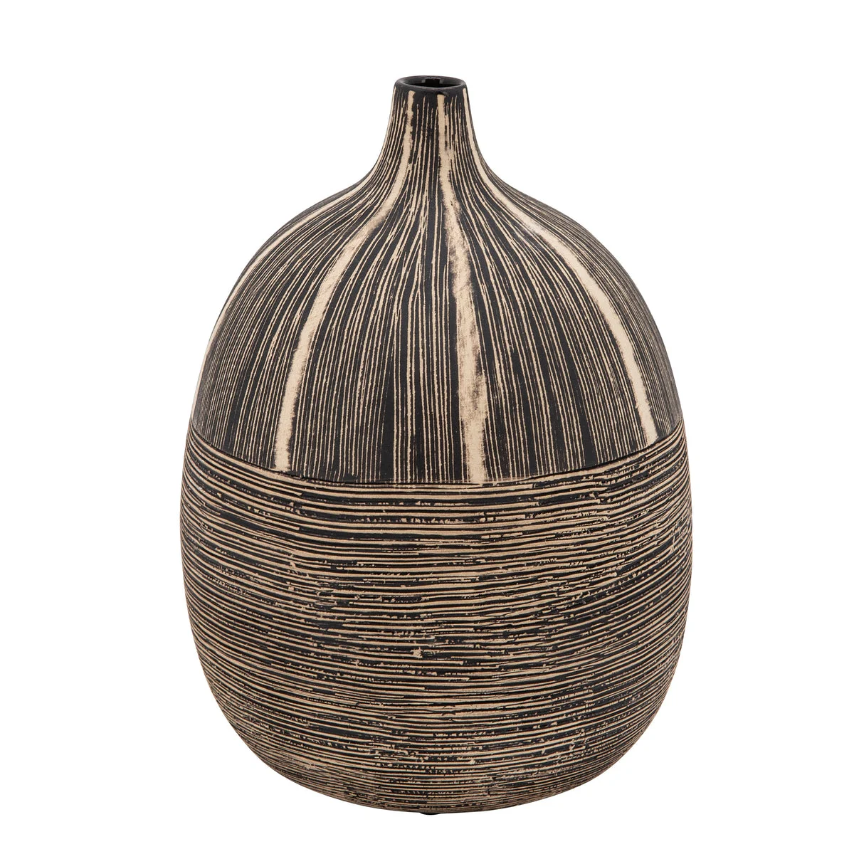 Sagebrook Home 16023-02 9" H Tribal Vase, Brown