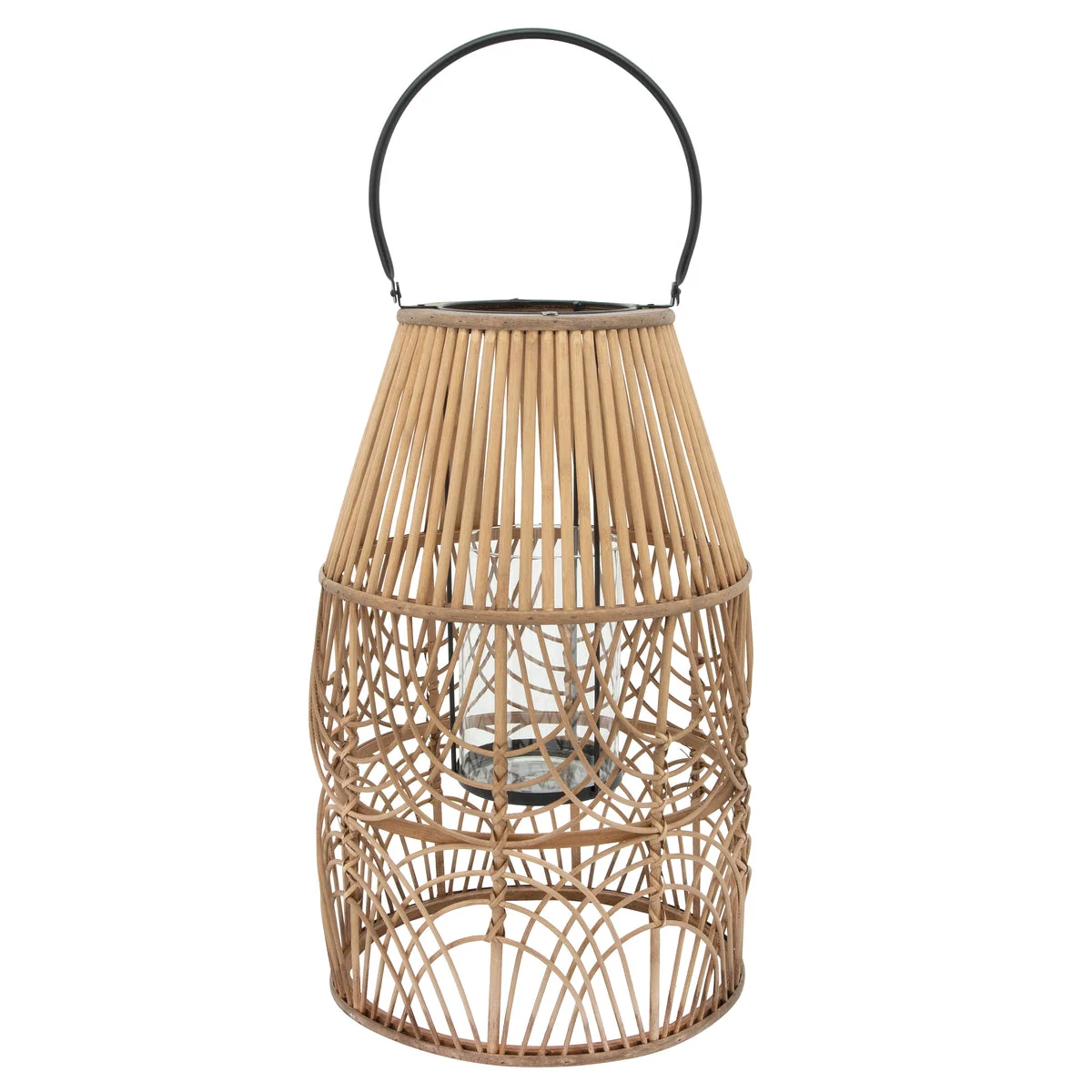 Sagebrook Home Wicker 21``H Lantern, Natural