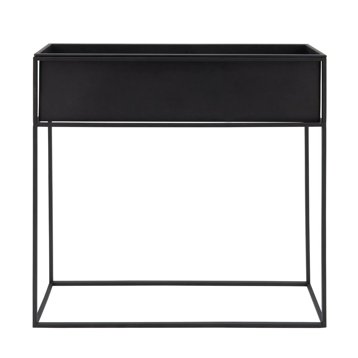 Sagebrook Home Metal 29X12 Rectangular Planter, Black