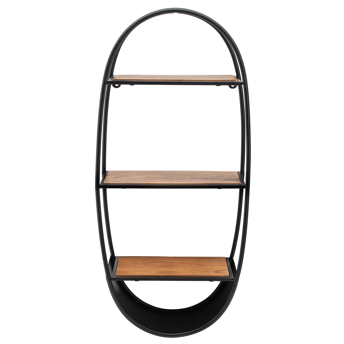 Sagebrook Home Metal/Wood, 36``H Oval Wall Shelf, Brown