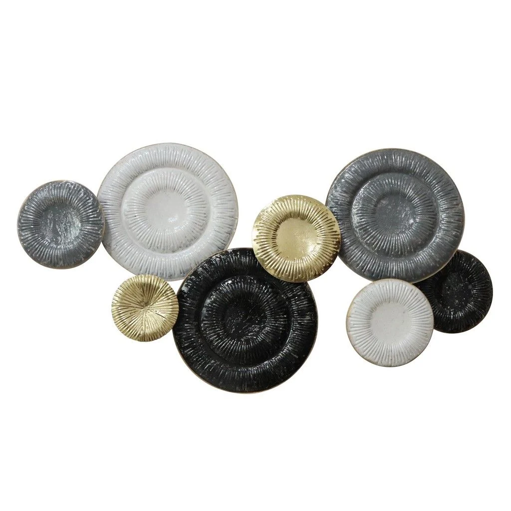Sagebrook Home Metal 36`` Wall Decor, Gray Multi, Wb