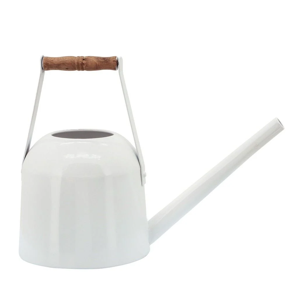 Sagebrook Home 16092 12" Metal Watering Can, White