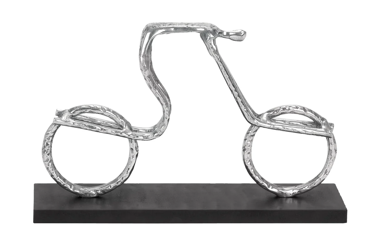 Benzara Contemporary Aluminum Cycle Sculpture with Full Gloss Appeal