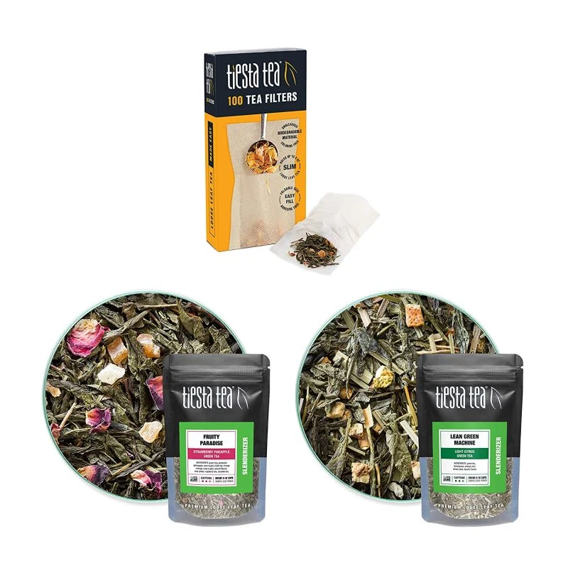 Tiesta Tea Loose Leaf Green Tea Gift Set, 3 Piece Set