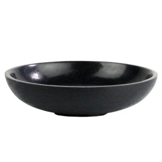 Benzara Bowl Design Soapstone Accent decor, Medium, Black