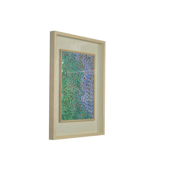 Benzara 14 x 32 Abstract Handmade Shadow Box Wall decor, Multicolor