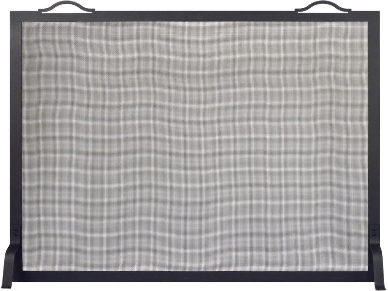 39" x 31" Textured Black Rectangular Fireplace Screen