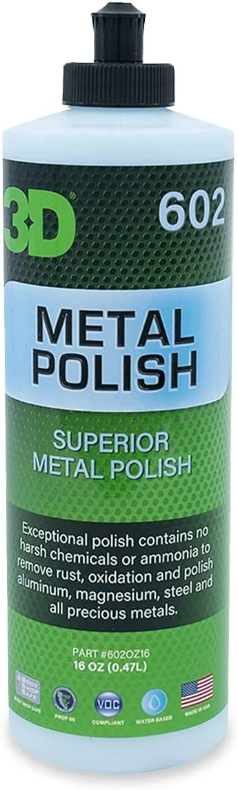 3D Metal Polish – Heavy Duty All Purpose Metal Polish & Aluminum Restorer 16oz.